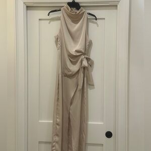 Elegant Cream Midi Dress